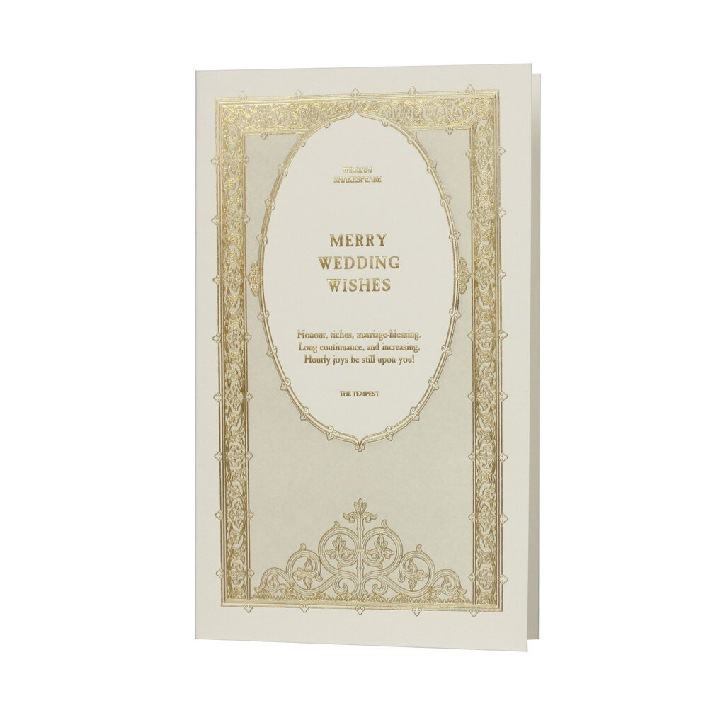 Oblation Papers & Press Wedding Wishes English Literature Letterpress Card