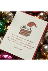 Hat + Wig + Glove Down the Chimney Christmas Letterpress Card