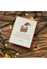 Hat + Wig + Glove Down the Chimney Christmas Letterpress Card