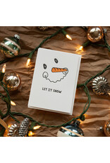 Hat + Wig + Glove Let It Snow Holiday Letterpress Card