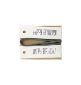 Green Bird Press Happy Birthday Letterpress Gift Tags set of 6