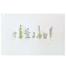 Green Bird Press A Few Wildflowers Letterpress Print