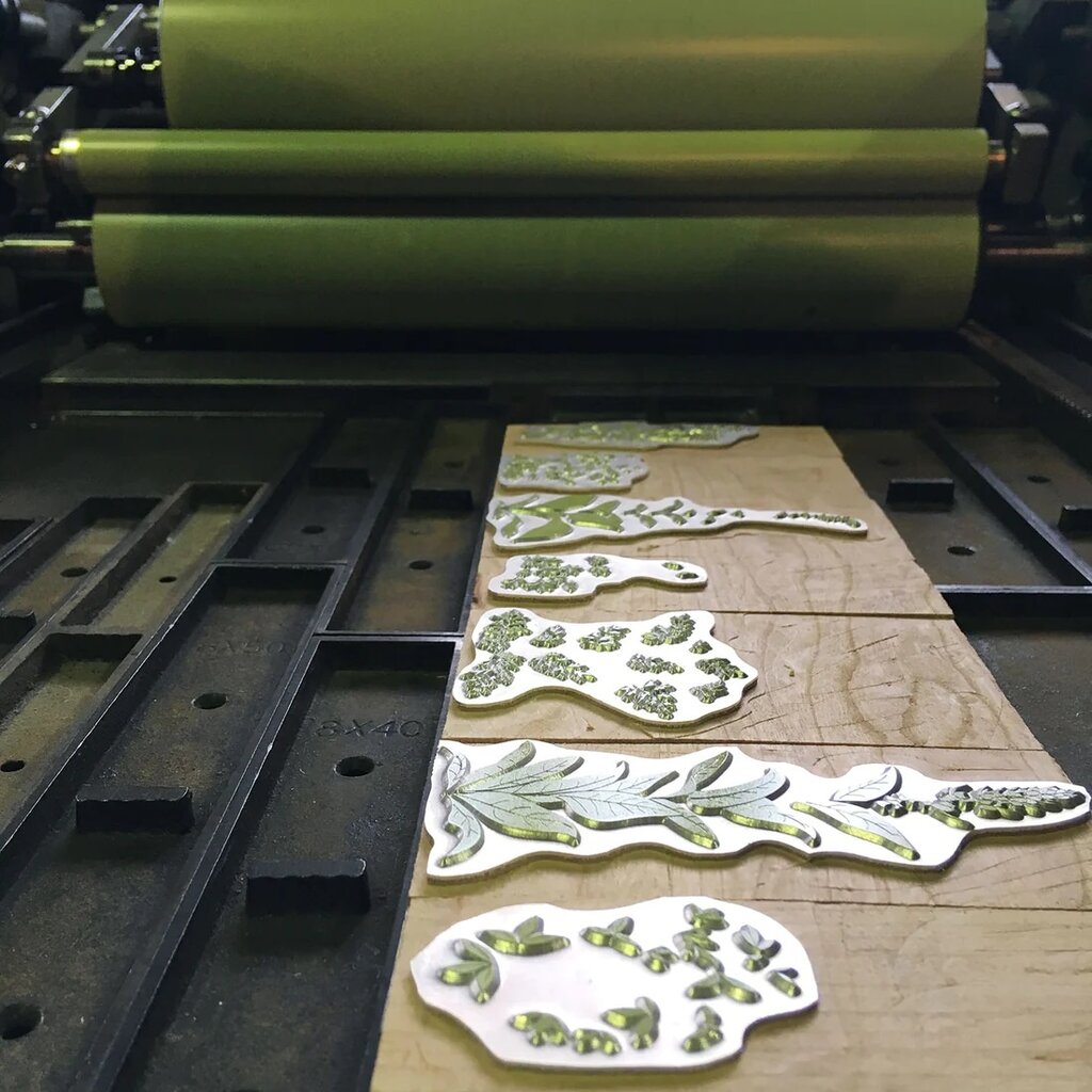 Green Bird Press A Few Wildflowers Letterpress Print