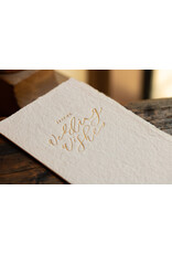 Oblation Papers & Press Joyful Wedding Wishes Letterpress Calligraphy Note