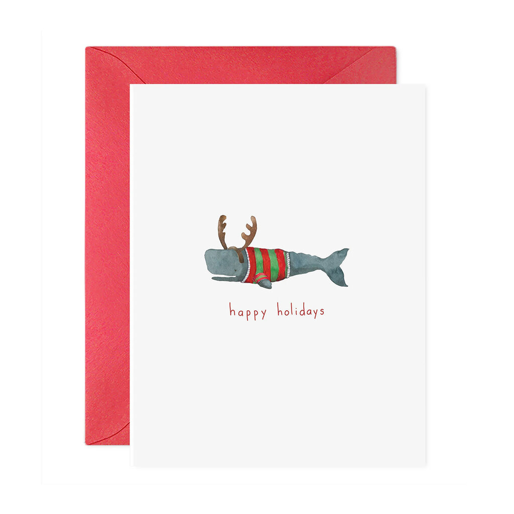 E. Frances Paper Christmas Whale Card