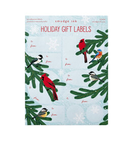 Smudge Ink Winter Songbirds Gift Labels