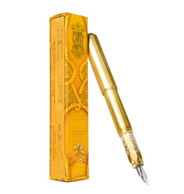 Ferris Wheel Press Aluminum Carousel Plaited Gold Tress Medium Fountain Pen