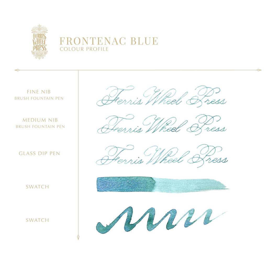 Ferris Wheel Press Frontenac Blue Bottled Ink 38ml