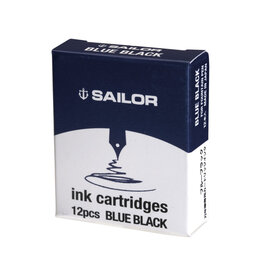 Sailor Sailor Blue Black Ink Cartridges set of 12