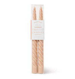 Paddywax Twisted Taper Blush Candles