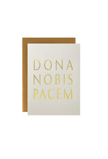 Hat + Wig + Glove Dona Nobis Pacem - Give Us Peace Christmas Letterpress Card