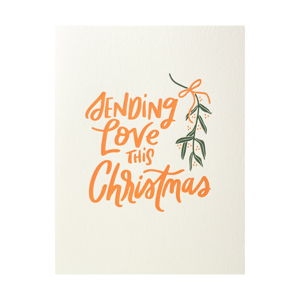 Dahlia Press Sending Love this Christmas Letterpress Card