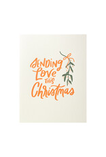 Dahlia Press Sending Love this Christmas Letterpress Card