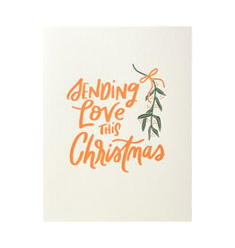 Dahlia Press Sending Love this Christmas Letterpress Card