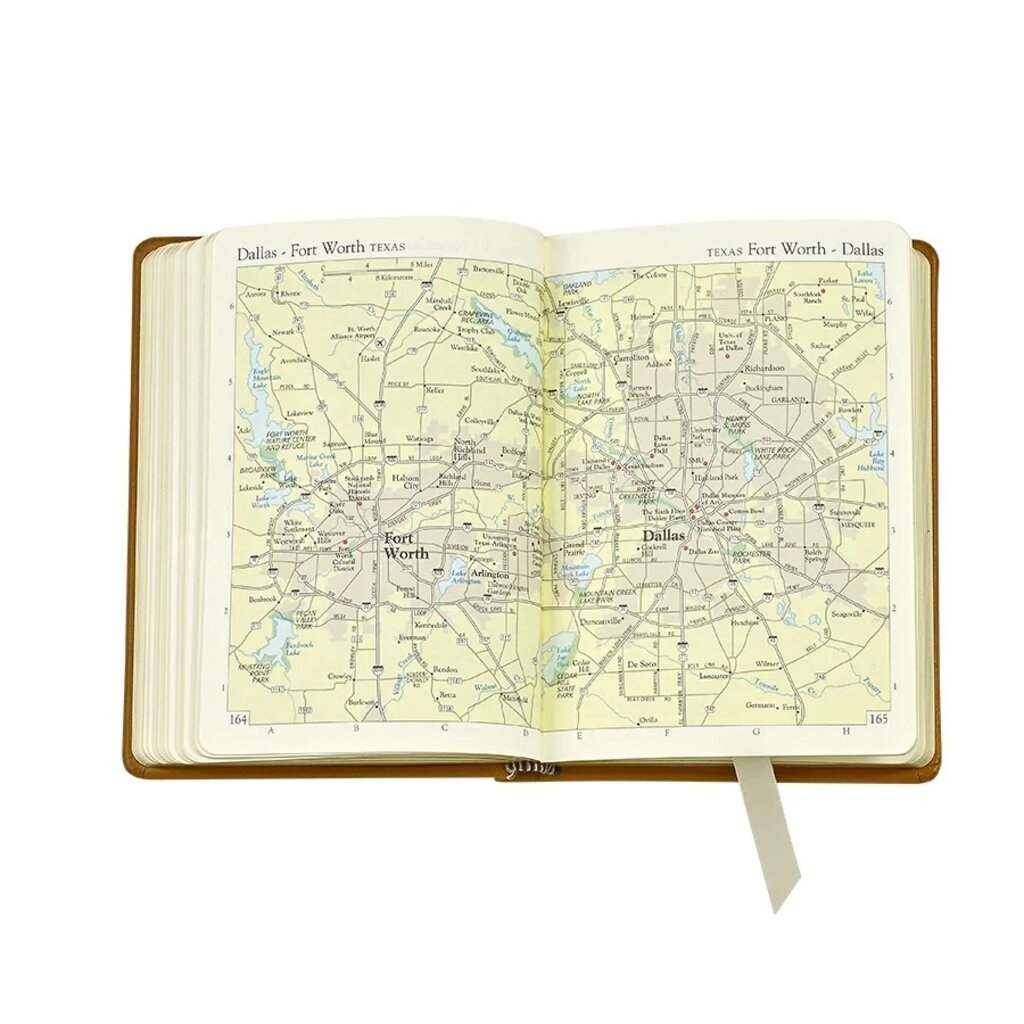 Graphic Image Traveler's World Atlas Green Leather