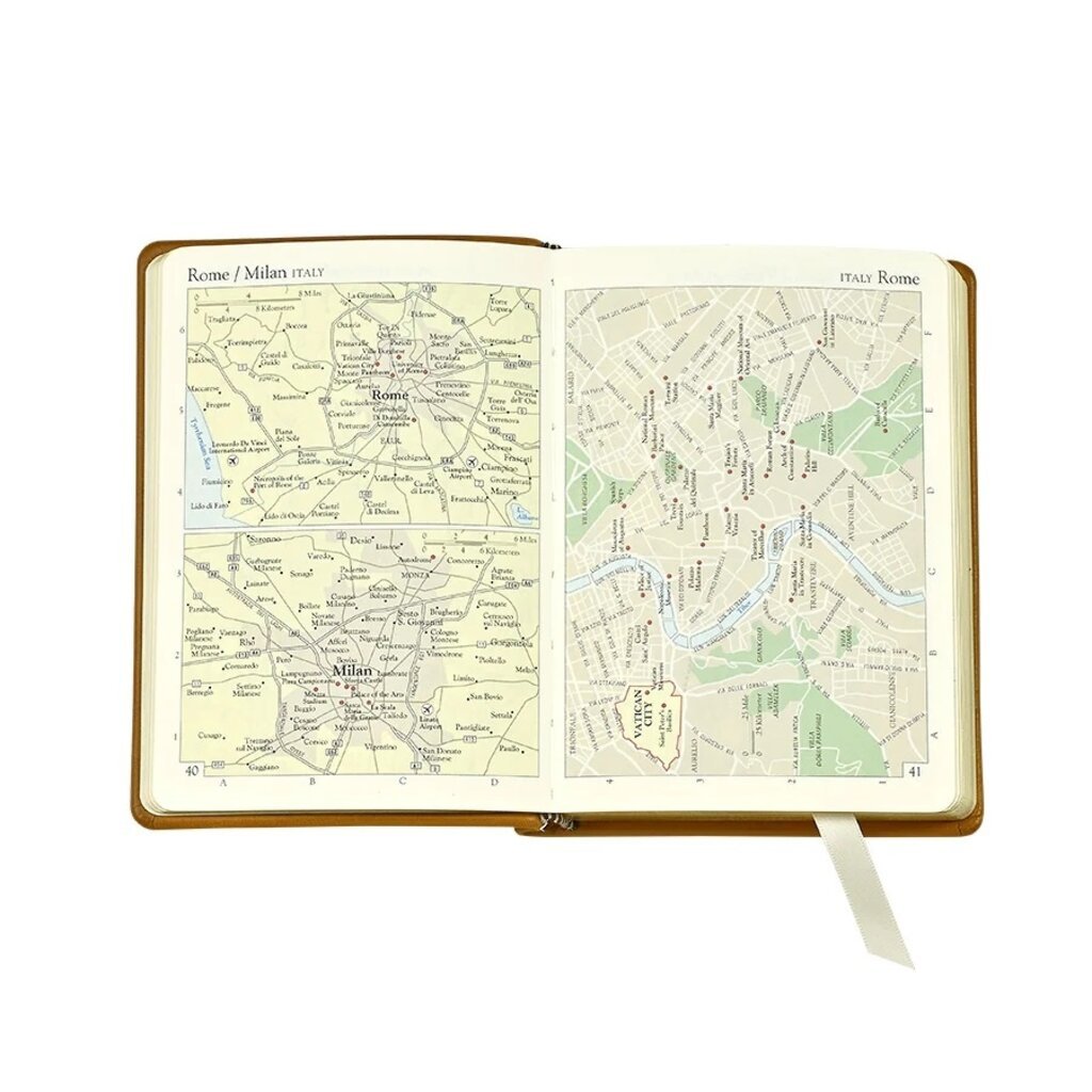 Graphic Image Traveler's World Atlas Green Leather