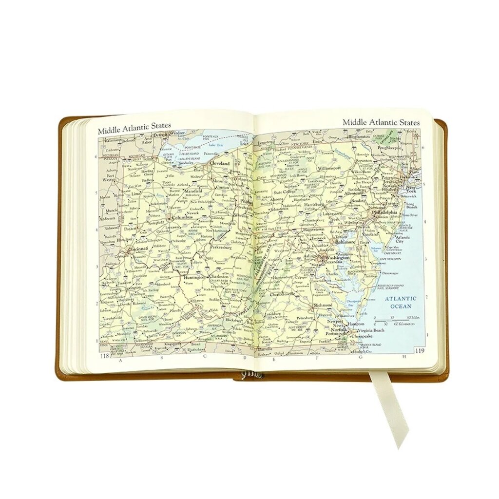 Graphic Image Traveler's World Atlas Green Leather