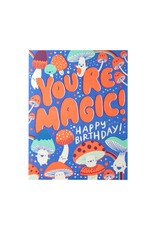 Hello! Lucky You're Magic Birthday Letterpress Card