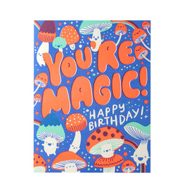 Hello! Lucky You're Magic Birthday Letterpress Card