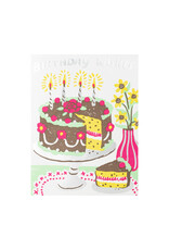 Phoebe Wahl Birthday Cake Wishes Letterpress Card