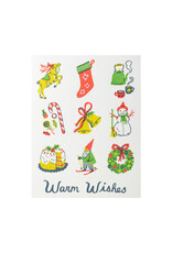 Phoebe Wahl Warm Wishes Charms Letterpress Card