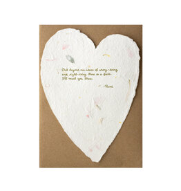 Oblation Papers & Press Rumi Floral Poem Letterpress Card