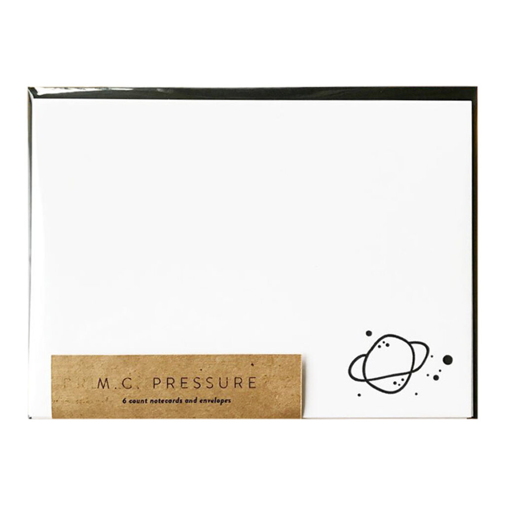 M.C. Pressure Planet Letterpress Notes Set of 6