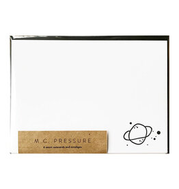 M.C. Pressure Planet Letterpress Notes Set of 6