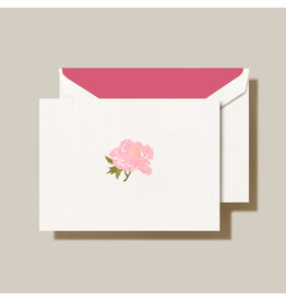Engraved Peony Notes Boxed