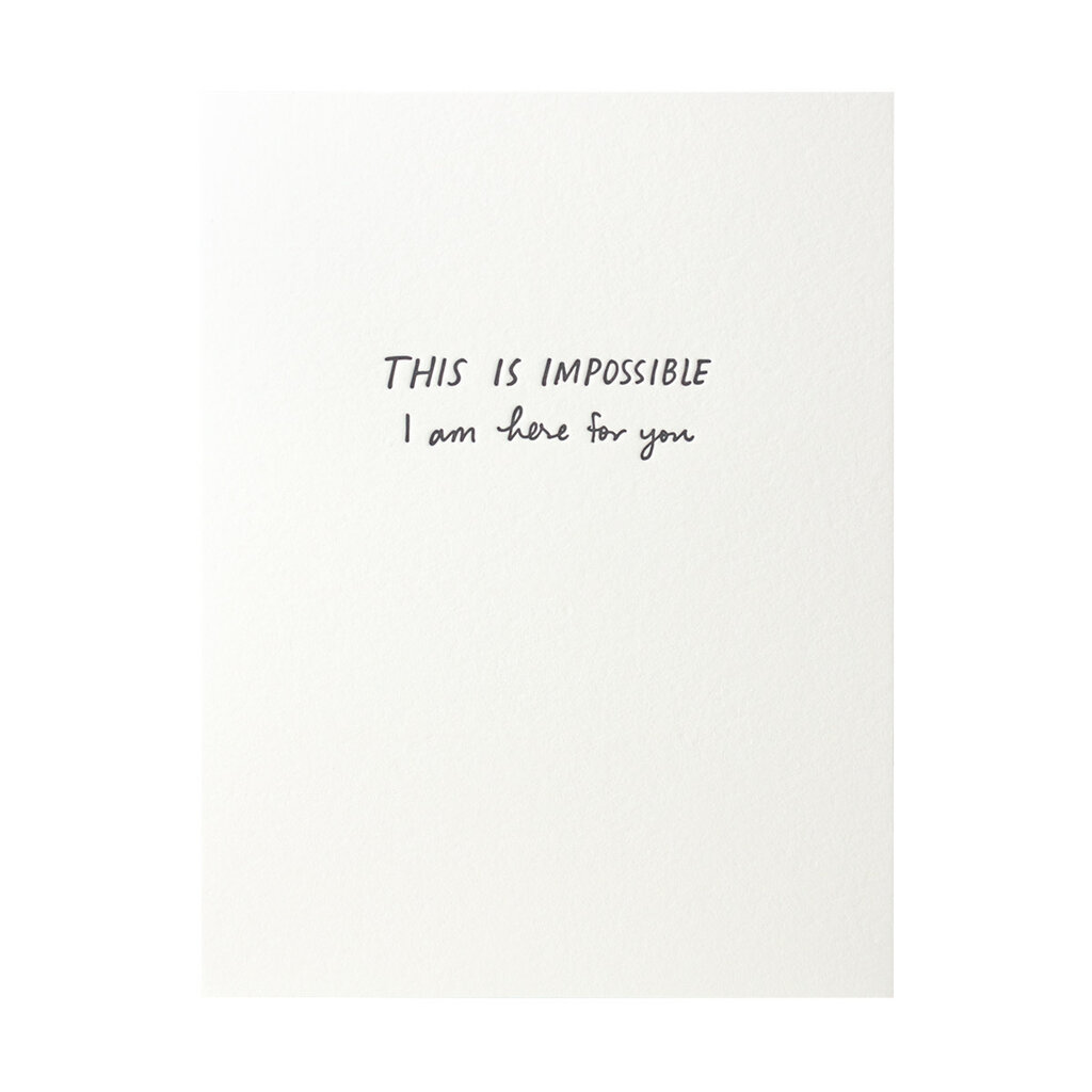 Shorthand Press This is Impossible Letterpress Card