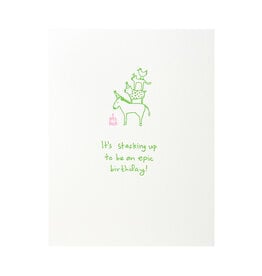 Shorthand Press Epic Birthday Letterpress Card