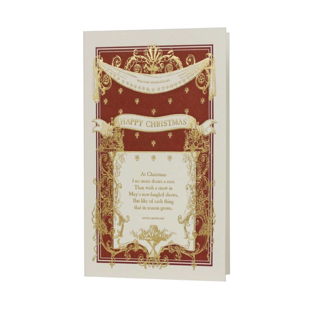 Oblation Papers & Press Happy Christmas English Literature Letterpress Card