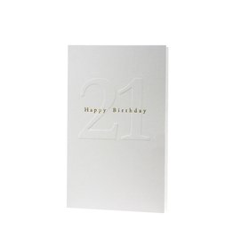 Oblation Papers & Press Gilded Age Happy Birthday 21 Letterpress Card