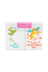 Smudge Ink Assorted Mini Letterpress Valentines Set of 16