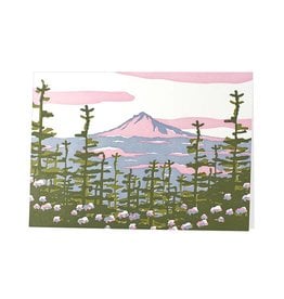 Oblation Papers & Press Mt. Hood Woodblock Letterpress Card