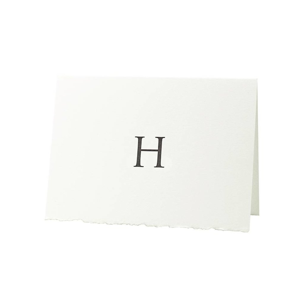 Oblation Papers & Press Trajan Monogram H Letterpress Cards