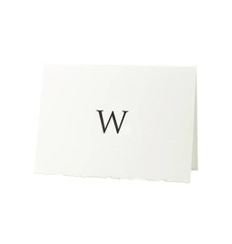 Oblation Papers & Press Trajan Monogram W Letterpress Cards