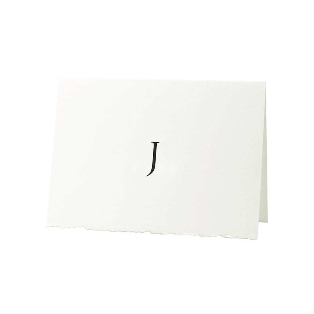 Oblation Papers & Press Trajan Monogram J Letterpress Cards