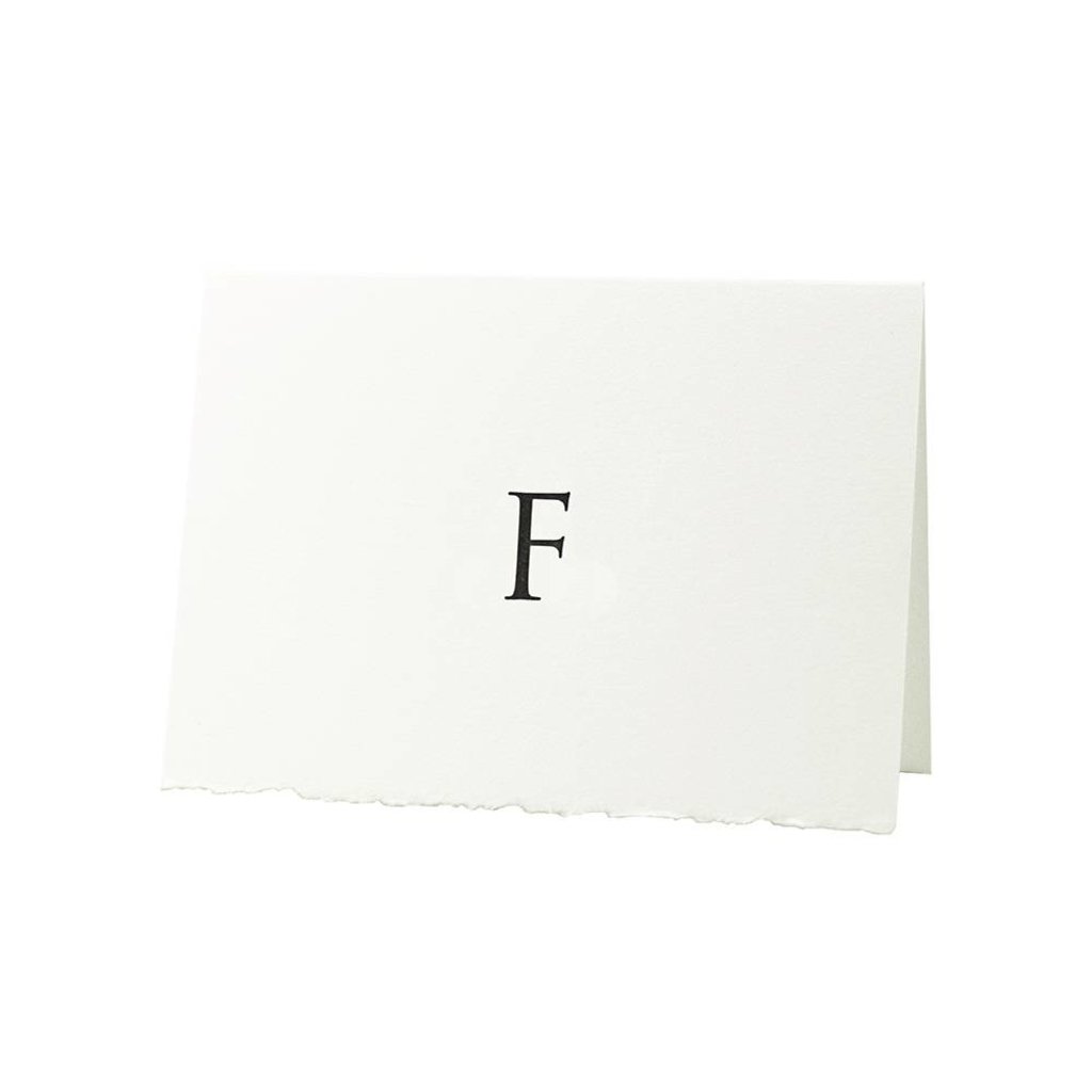 Oblation Papers & Press Trajan Monogram F Letterpress Cards