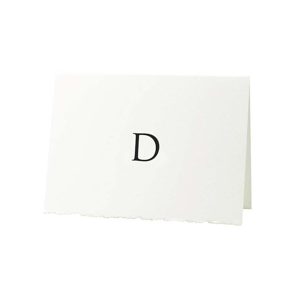 Oblation Papers & Press Trajan Monogram D Letterpress Cards