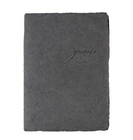 Oblation Papers & Press Handmade Paper Guest Booklet Charcoal