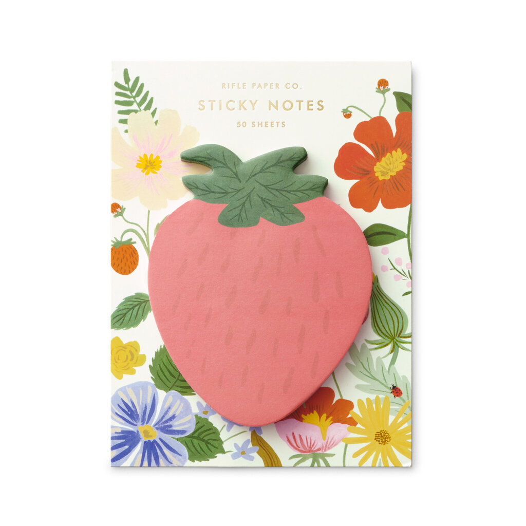 Rifle Paper co. Strawberry Sticky Notes