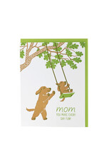 Smudge Ink Tree Swing Mother's Day Letterpress Card