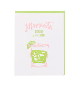 Smudge Ink Mamacita Margarita Letterpress Card