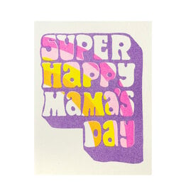 Yellow Owl Workshop Happy Super Mama's Day Riso Card