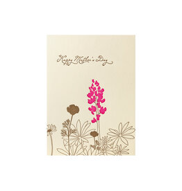 Lark Press Mother's Day Lupines Letterpress Card