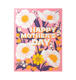Hello! Lucky Mother's Day Poppies Letterpress Card