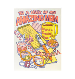 Heck of an Amazing Mom Letterpress Card