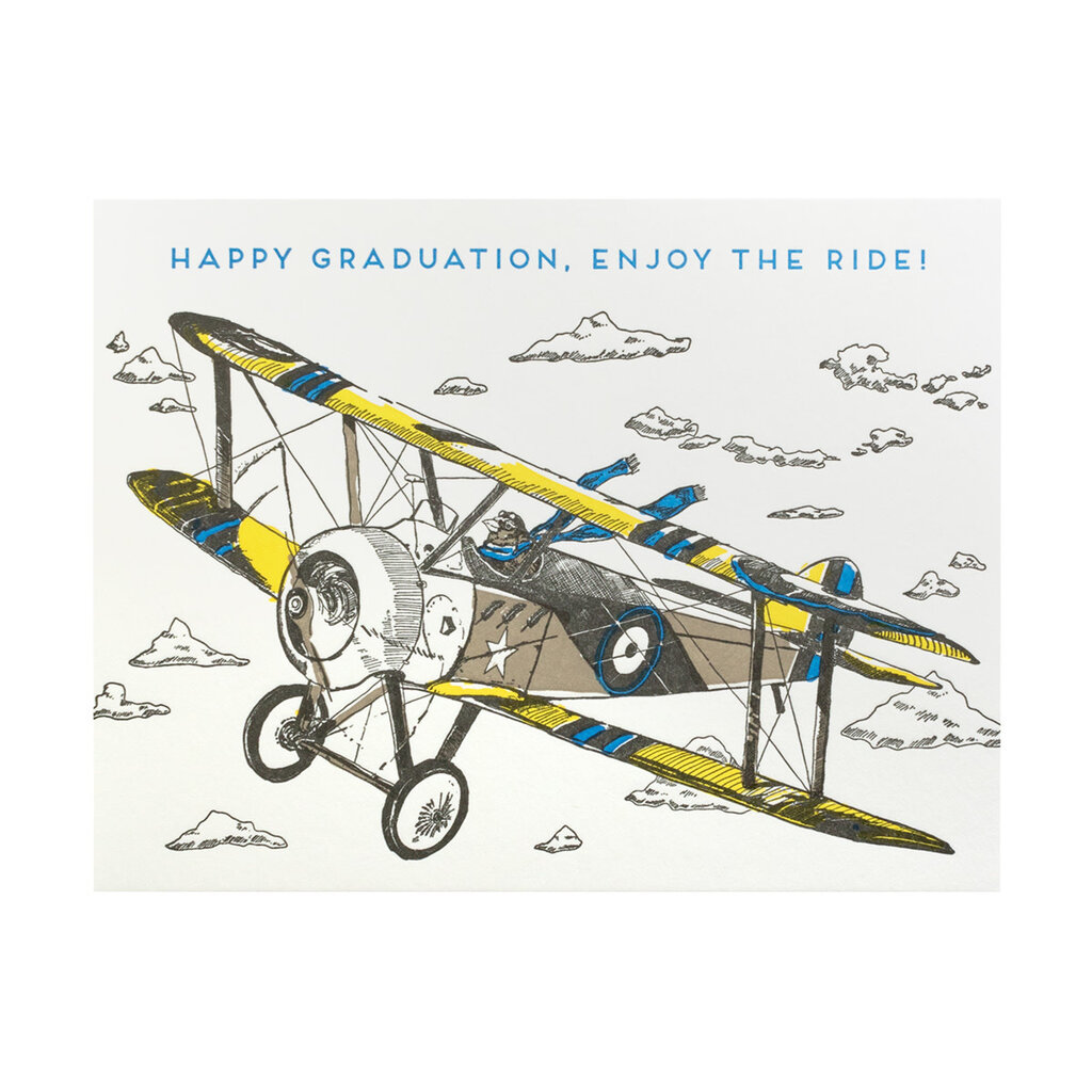 Porchlight Press Graduation - Flying Sparrow Letterpress Card