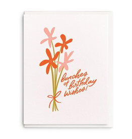Dahlia Press Bunches Letterpress Card
